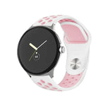 Two-color Reverse Buckle Silicone Watch Band, For Google Pixel Watch 4 / 3 / 2 / 1 41mm