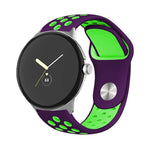 Two-color Reverse Buckle Silicone Watch Band, For Google Pixel Watch 4 / 3 / 2 / 1 41mm