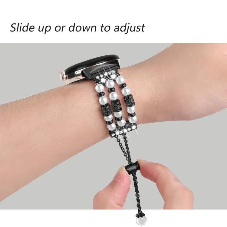 Pearl Half Bracelet Watch Band, For Google Pixel Watch 4 / 3 / 2 / 1 41mm