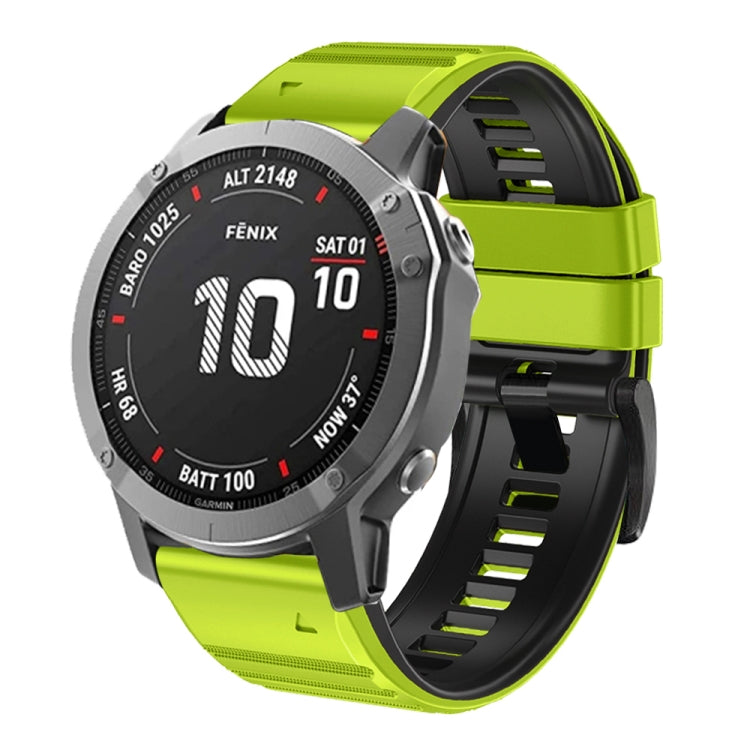 Two-Color Silicone Watch Band, For Garmin Fenix 7X / 6X / 5X 26mm
