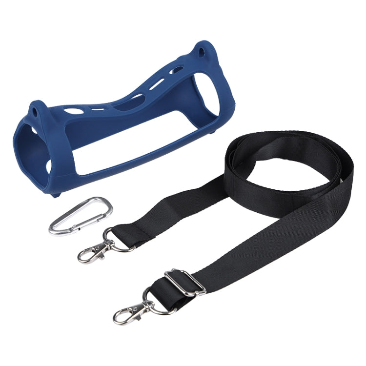 Bluetooth Speaker Portable Silicone Case with Shoulder Strap, Blue, Black, Red