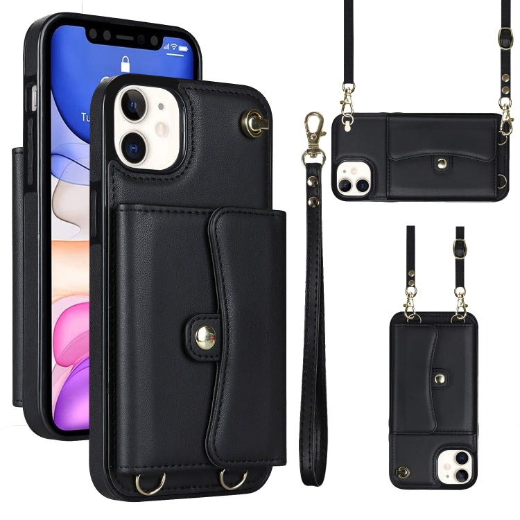 RFID Card Slot Phone Case with Long Lanyard, For iPhone 11, For iPhone 11 Pro, For iPhone 11 Pro Max, For iPhone X / XS, For iPhone XS Max, For iPhone 8 Plus / 7 Plus, For iPhone XR