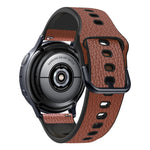 Universal TPU Litchi Texture Leather Watch Band, 20mm, 22mm