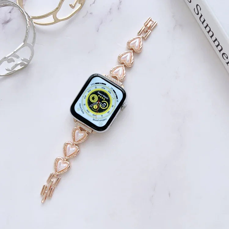 Metal Bracelet Watch Band, For Apple Watch Series 8&7 45mm / SE 2&6&SE&5&4 44mm, For Apple Watch Series 8&7 41mm / SE 2&6&SE&5&4 40mm