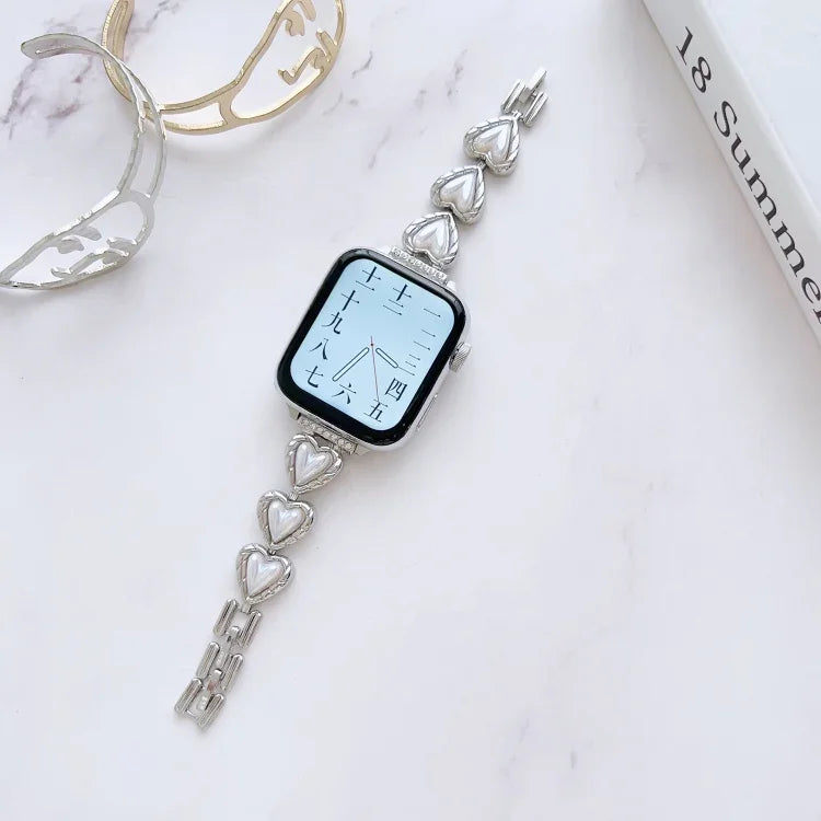 Metal Bracelet Watch Band, For Apple Watch Series 8&7 45mm / SE 2&6&SE&5&4 44mm, For Apple Watch Series 8&7 41mm / SE 2&6&SE&5&4 40mm