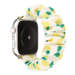 Cloth + Stainless Steel Hair Ring Watchband, For Apple Watch Series 8&7 41mm / SE 2&6&SE&5&4 40mm / 3&2&1 38mm, For Apple Watch Ultra 49mm / Series 8&7 45mm / SE 2&6&SE&5&4 44mm / 3&2&1 42mm                                                              ...