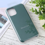 For iPhone 11 Solid Color Solid Silicone  Shockproof Case (Hibiscus Pink), For iPhone 11
