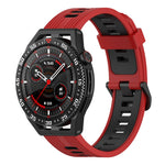 22mm Two-color Stripe Silicone Watch Band, For Huawei Watch GT 3 SE