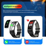 K60 1.08 inch Steel Band Earphone Detachable Life Waterproof Smart Watch Support Bluetooth Call, Steel Band (Black)