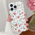 Water Sticker Flower Pattern PC Phone Case, For iPhone 14 Pro Max, For iPhone 14 Pro, For iPhone 14, For iPhone 14 Plus