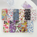 Water Sticker Flower Pattern PC Phone Case, For iPhone 13 Pro Max, For iPhone 13 Pro, For iPhone 13, For iPhone 13 mini
