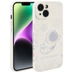 Astronaut Pattern Silicone Straight Edge Phone Case, For iPhone 14, For iPhone 14 Plus, For iPhone 14 Pro, For iPhone 14 Pro Max, For iPhone 13, For iPhone 13 Pro