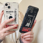 Astronaut Pattern Silicone Straight Edge Phone Case, For iPhone 14, For iPhone 14 Plus, For iPhone 14 Pro, For iPhone 14 Pro Max, For iPhone 13, For iPhone 13 Pro