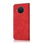 Dual-color Stitching Leather Phone Case, For Nokia X10 / X20