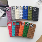 3D Cube Weave Texture Skin Feel Phone Case, For iPhone 14 Plus, For iPhone 13 Pro Max, For iPhone 13 Pro