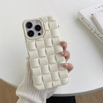 3D Cube Weave Texture Skin Feel Phone Case, For iPhone 14 Plus, For iPhone 13 Pro Max, For iPhone 13 Pro