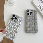 3D Cube Weave Texture Skin Feel Phone Case, For iPhone 12, For iPhone 11 Pro Max, For iPhone 11