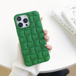 3D Cube Weave Texture Skin Feel Phone Case, For iPhone 12, For iPhone 11 Pro Max, For iPhone 11