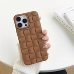 3D Cube Weave Texture Skin Feel Phone Case, For iPhone 12, For iPhone 11 Pro Max, For iPhone 11