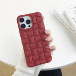 3D Cube Weave Texture Skin Feel Phone Case, For iPhone 12, For iPhone 11 Pro Max, For iPhone 11