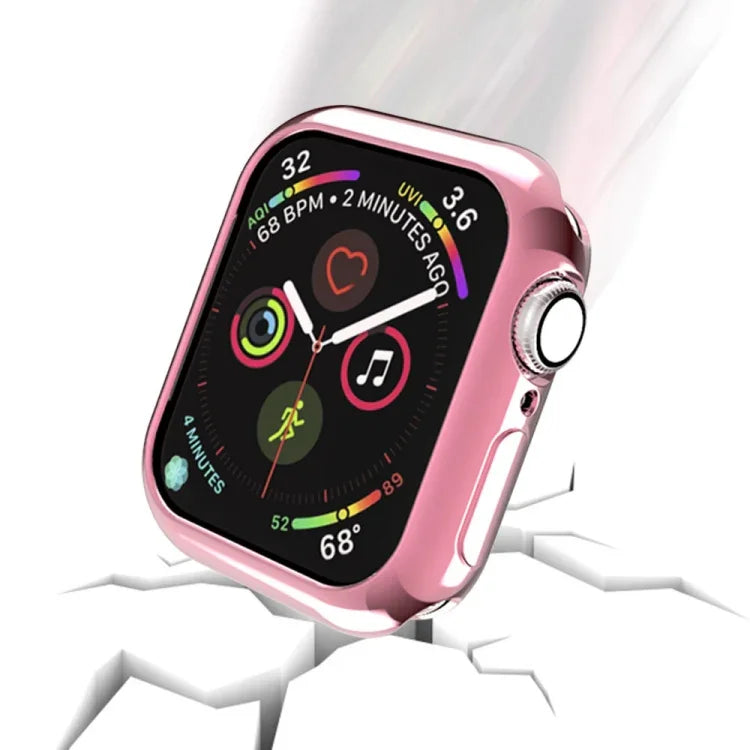 Plating TPU Round Hole Hollowing Protective Case, For Apple Watch Series 6 / 5 / 4 / SE 2025 / 2023 / 2022 40mm, For Apple Watch Series 3 & 2 & 1 42mm