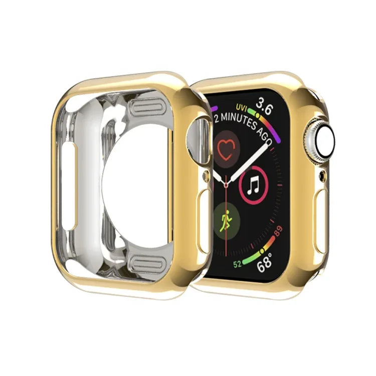 Plating TPU Round Hole Hollowing Protective Case, For Apple Watch Series 6 / 5 / 4 / SE 2025 / 2023 / 2022 40mm, For Apple Watch Series 3 & 2 & 1 42mm