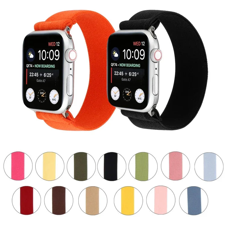 Elastic Nylon Braid Watch Band, For Apple Watch Series 8&7 45mm, For Apple Watch Series 8&7 41mm