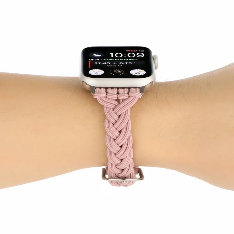 Single Elastic Nylon Braid Watch Band, For Apple Watch Series 8&7 45mm, For Apple Watch Series 8&7 41mm