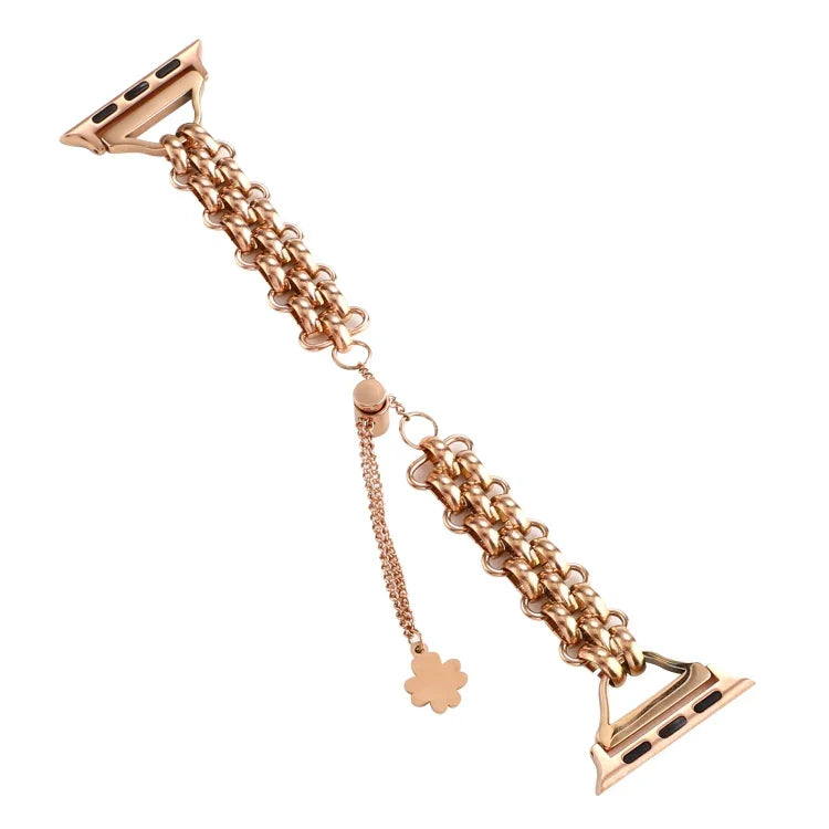 Dual-row Chain Metal Watch Band, For Apple Watch Series 8&7 45mm, For Apple Watch Series 8&7 41mm