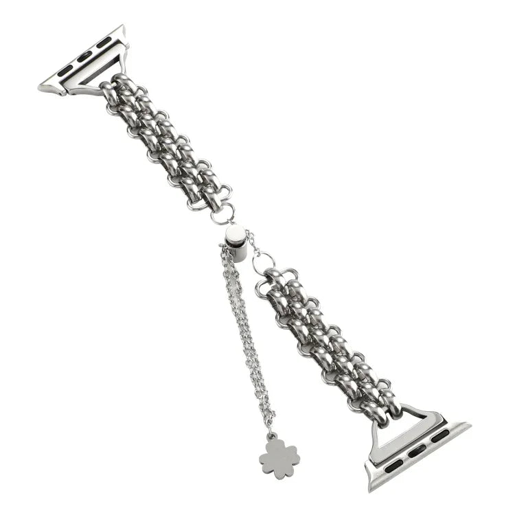 Dual-row Chain Metal Watch Band, For Apple Watch Series 8&7 45mm, For Apple Watch Series 8&7 41mm