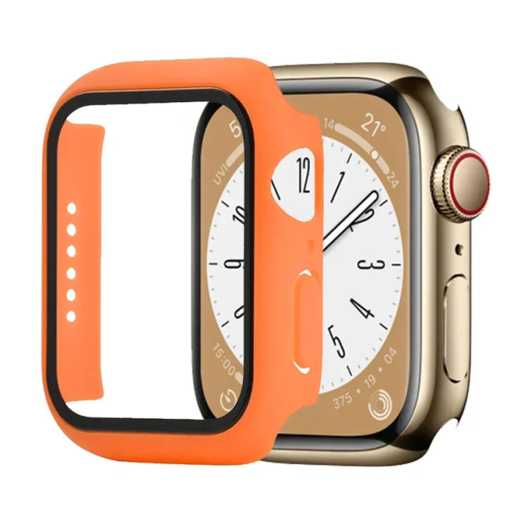Shockproof PC+Tempered Glass Watch Protective Case, For Apple Watch Series 9 / 8 / 7 41mm, For Apple Watch Series 9 / 8 / 7 45mm