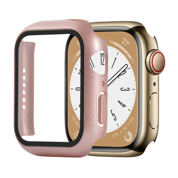 Shockproof PC+Tempered Glass Watch Protective Case, For Apple Watch Series 9 / 8 / 7 41mm, For Apple Watch Series 9 / 8 / 7 45mm