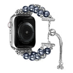 Double Row Beads Telescopic Chain Watch Band, For Apple Watch Ultra 49mm / Series 8&7 45mm / SE 2&6&SE&5&4 44mm / 3&2&1 42mm, For Apple Watch Series 8&7 41mm / SE 2&6&SE&5&4 40mm / 3&2&1 38mm