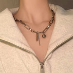 Ladies Alphabet Versatile Titanium Steel Necklace Twist Chain, XL2001, XL1951, XL1400, XL1437, XL2010, XL1505, XL1839, XL1864, XL1502, XL1570, XL1170, XL1459, XL1788, XL1780, XL1946, XL1089, XL1958, XL1983, XL1941, XL1944, XL1090, XL1114, XL1791, XL179...
