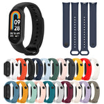 Solid Color Stainless Steel Plug Replacement Watch Band, For Xiaomi Mi Band 8