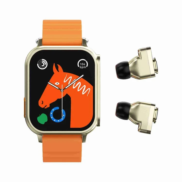 N22 2 in 1 1.96 inch HD Display Sport Bluetooth Call Earphone Smart Watch
