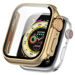 Tempered Film + PC Integrated Watch Protective Case, For Apple Watch Series SE 2 / 6 / SE / 5 / 4 40mm, For Apple Watch Series 9 / 8 / 7 41mm, For Apple Watch Series SE 2 / 6 / SE / 5 / 4 44mm, For Apple Watch Series 9 / 8 / 7 45mm