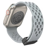 Magnetic Clasp Silicone Watch Band, For Apple Watch Series 8&7 41mm, For Apple Watch Series 8&7 45mm