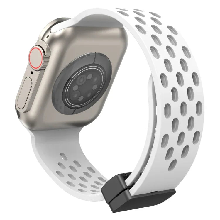 Magnetic Clasp Silicone Watch Band, For Apple Watch Series 8&7 41mm, For Apple Watch Series 8&7 45mm
