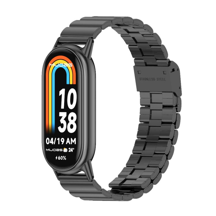 Mijobs Bamboo Buckle Stainless Steel Watch Band, For Xiaomi Smart Band 11 / 10 / 9 / 8