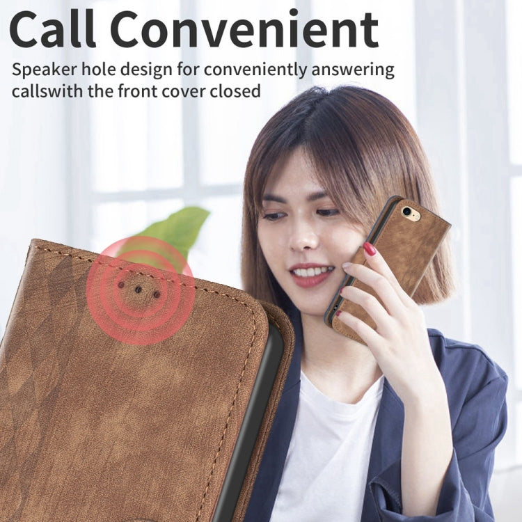 Plaid Embossed Leather Phone Case, For iPhone SE 2022 / 7 / 8, For iPhone 15, For iPhone 7 Plus / 8 Plus