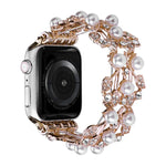 Four-leaf Bead Metal Watch Band, For Apple Watch Series 10 46mm, For Apple Watch Series 10 42mm, For Apple Watch SE 2023 44mm, For Apple Watch SE 2023 40mm, For Apple Watch Ultra 2 49mm, For Apple Watch 9 45mm, For Apple Watch 9 41mm                   ...