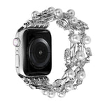 Four-leaf Bead Metal Watch Band, For Apple Watch Series 10 46mm, For Apple Watch Series 10 42mm, For Apple Watch SE 2023 44mm, For Apple Watch SE 2023 40mm, For Apple Watch Ultra 2 49mm, For Apple Watch 9 45mm, For Apple Watch 9 41mm                   ...