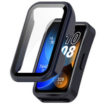 PC + Tempered Film Integrated Protective Watch Case, For Huawei Band 10 / 9 / 8