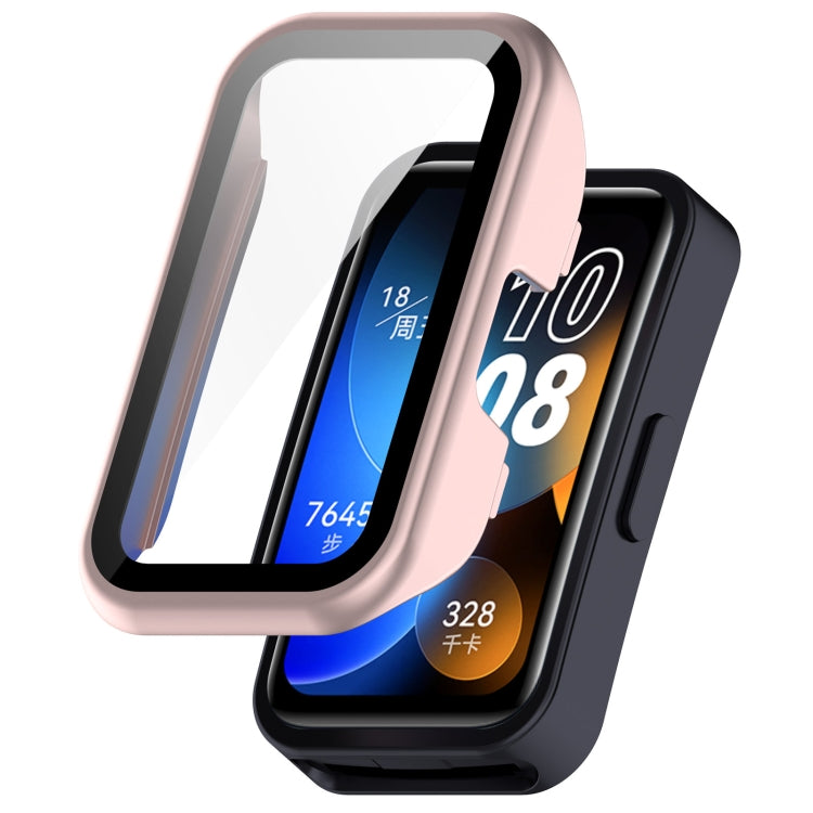PC + Tempered Film Integrated Protective Watch Case, For Huawei Band 10 / 9 / 8