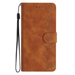 Seven Butterflies Embossed Leather Phone Case, For iPhone 16e / 17e, For iPhone 17 Pro Max, For iPhone 17 Pro, For iPhone 17, For iPhone Air, For iPhone 16 Pro Max, For iPhone 16 Pro, For iPhone 16 Plus