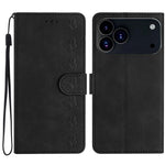 Seven Butterflies Embossed Leather Phone Case, For iPhone 16e / 17e, For iPhone 17 Pro Max, For iPhone 17 Pro, For iPhone 17, For iPhone Air, For iPhone 16 Pro Max, For iPhone 16 Pro, For iPhone 16 Plus