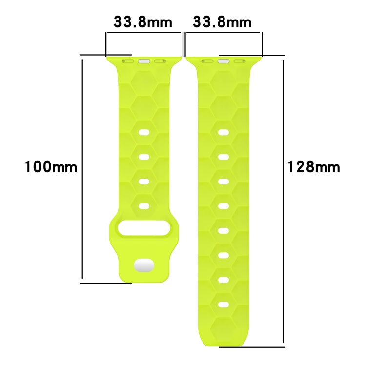 Football Texture Silicone Watch Band, For Apple Watch 8 41mm, For Apple Watch 8 45mm, For Apple Watch SE 2022 40mm, For Apple Watch SE 2022 44mm