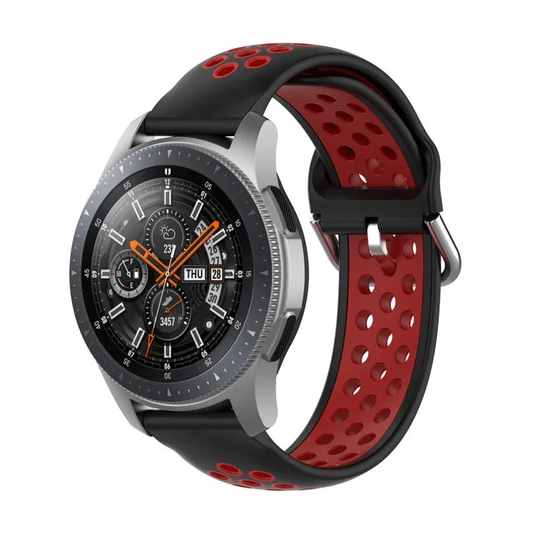 Universal Sports Two-tone Silicone Replacement Wrist Strap, For Samsung Galaxy Watch 46mm / Gear S3, For Huawei Watch GT2 / Honor Magic Watch 2 46mm