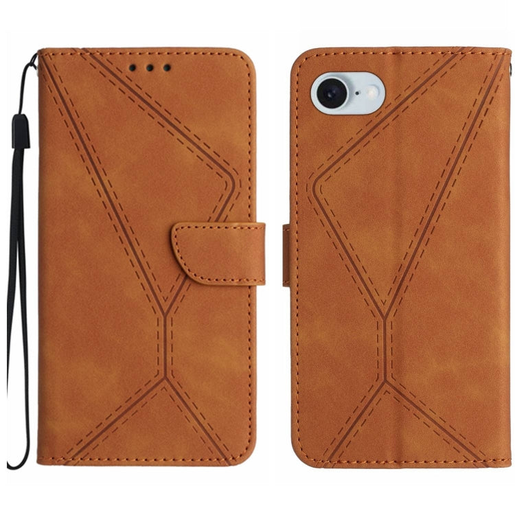 Stitching Embossed Leather Phone Case, For iPhone 17e / 16e, For iPhone 17 Pro Max, For iPhone 17 Pro, For iPhone 17, For iPhone Air, For iPhone 16 Pro Max, For iPhone 16 Pro, For iPhone 16 Plus